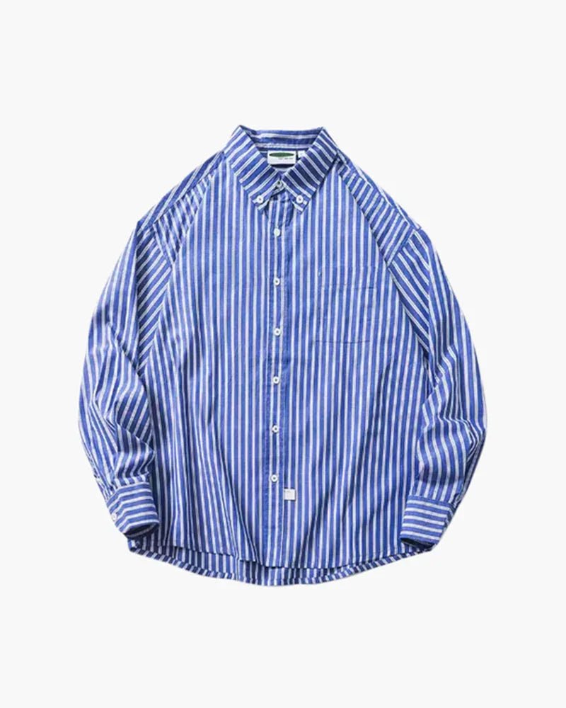 Oversized Striped Shirt - Belfaire & Co.