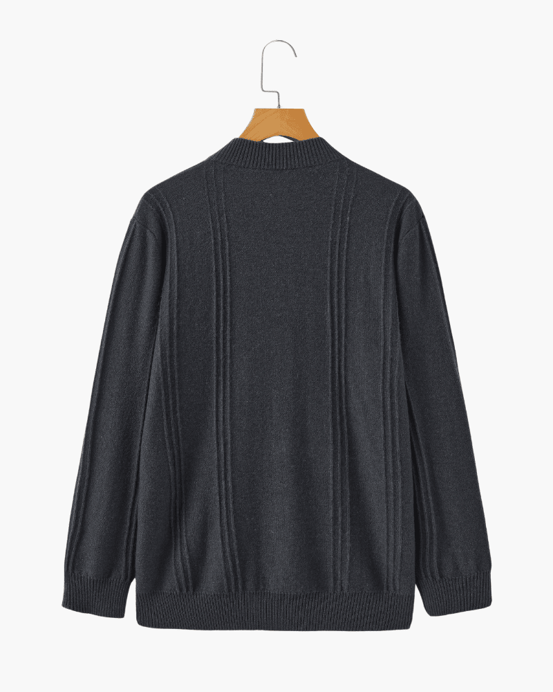 100% Cashmere Ribbed Half Zip - Belfaire & Co.