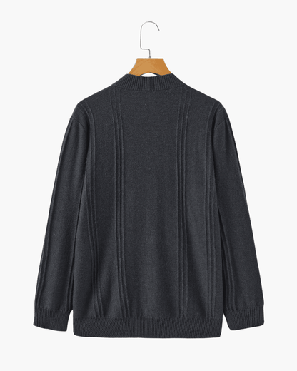 100% Cashmere Ribbed Half Zip - Belfaire & Co.