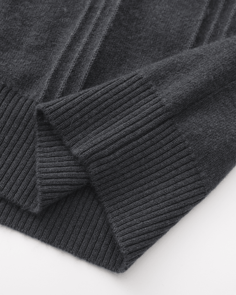 100% Cashmere Ribbed Half Zip - Belfaire & Co.