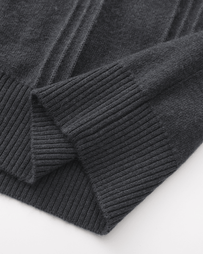 100% Cashmere Ribbed Half Zip - Belfaire & Co.