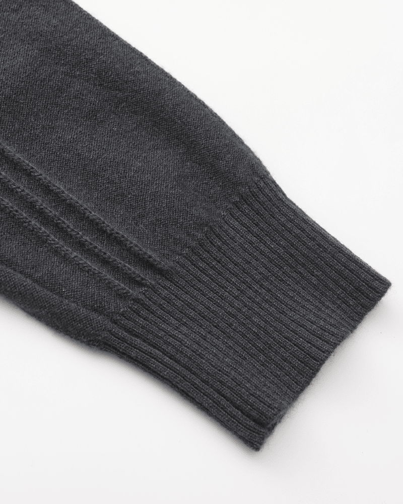 100% Cashmere Ribbed Half Zip - Belfaire & Co.