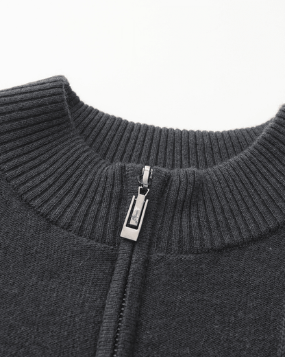 100% Cashmere Ribbed Half Zip - Belfaire & Co.