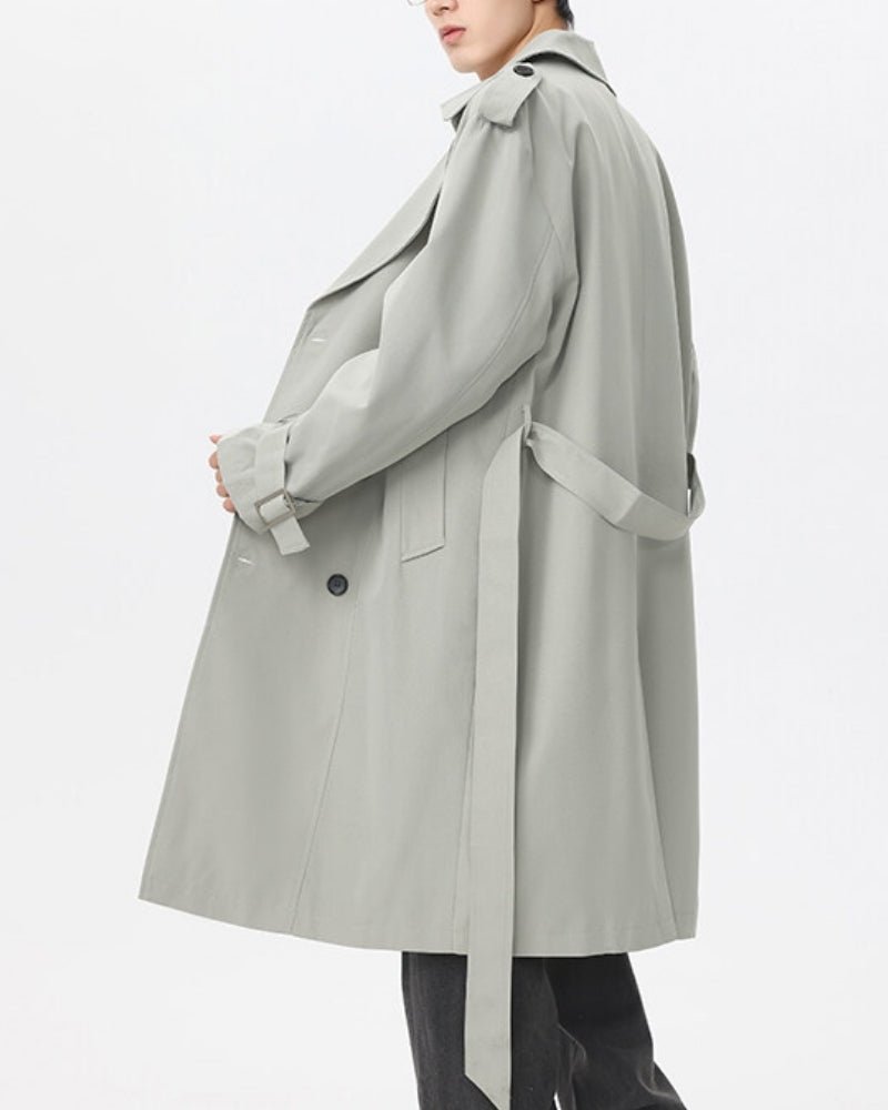 Classic Double - Breasted Trench Coat - Belfaire & Co.