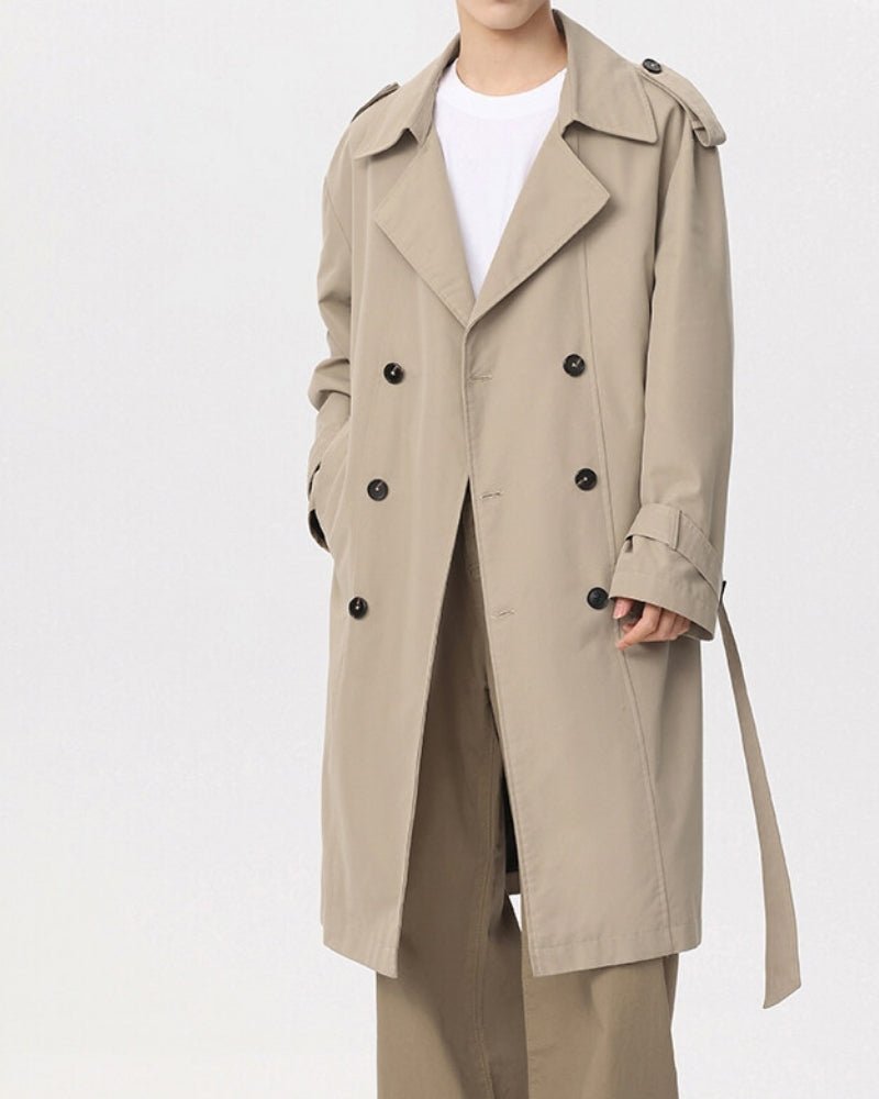 Classic Double - Breasted Trench Coat - Belfaire & Co.