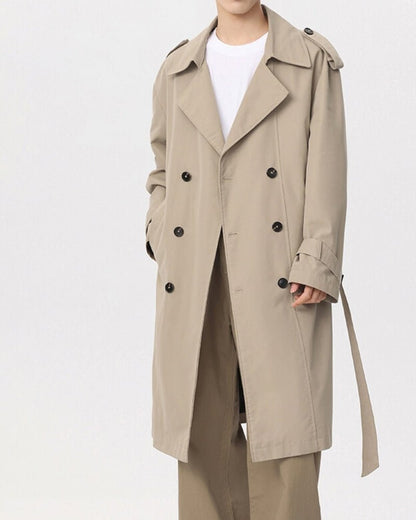 Classic Double - Breasted Trench Coat - Belfaire & Co.