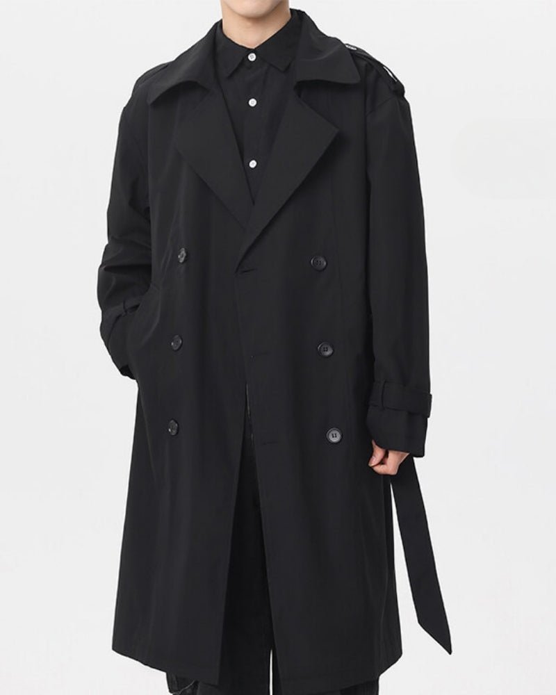 Classic Double - Breasted Trench Coat - Belfaire & Co.