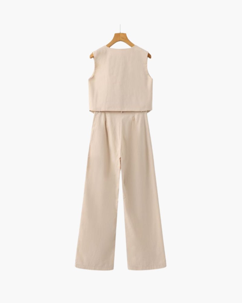 Classy Lady - Linen Two - piece Set - Belfaire & Co.