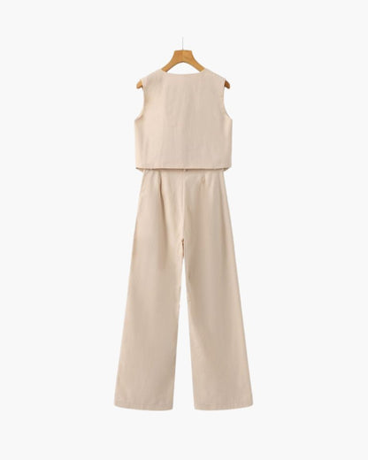 Classy Lady - Linen Two - piece Set - Belfaire & Co.