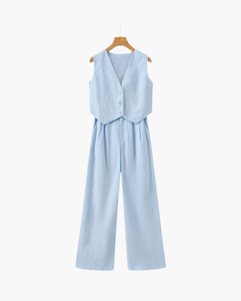Classy Lady - Linen Two - piece Set - Belfaire & Co.