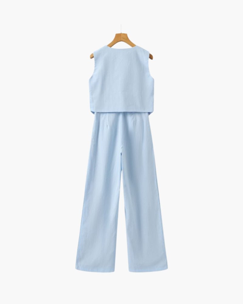 Classy Lady - Linen Two - piece Set - Belfaire & Co.