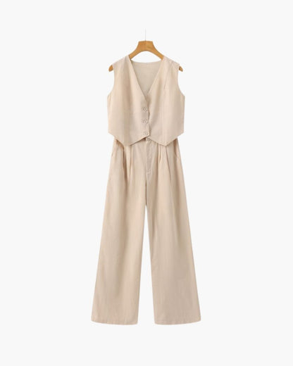 Classy Lady - Linen Two - piece Set - Belfaire & Co.