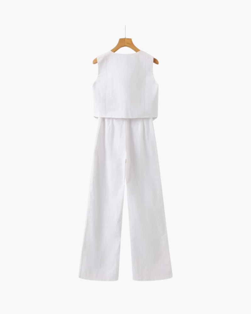 Classy Lady - Linen Two - piece Set - Belfaire & Co.