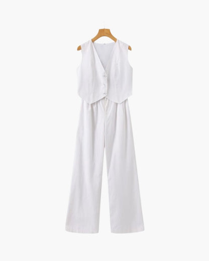 Classy Lady - Linen Two - piece Set - Belfaire & Co.