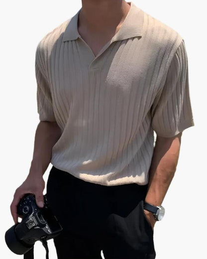 Florence - Ribbed Cotton Polo - Belfaire & Co.