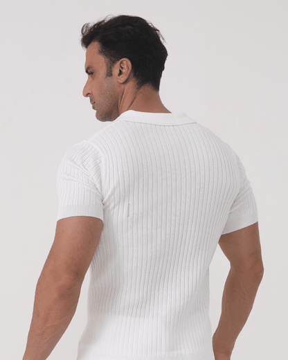 Florence - Ribbed Cotton Polo - Belfaire & Co.