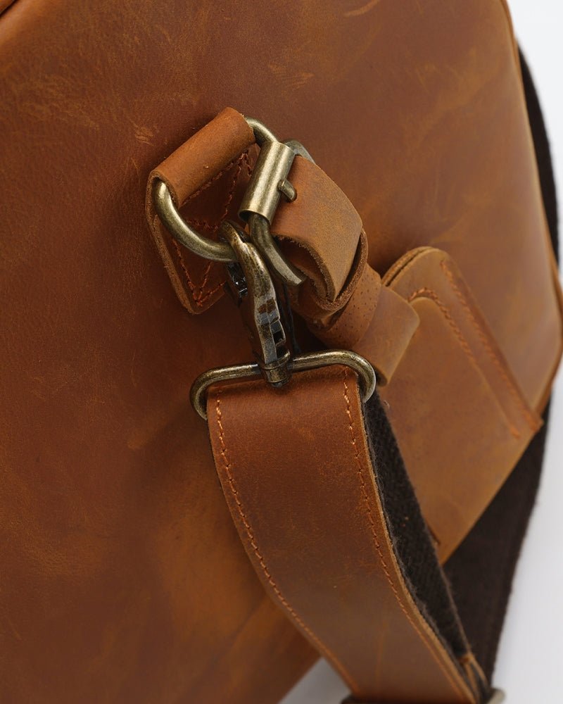 Montague Leather Duffle - Belfaire & Co.