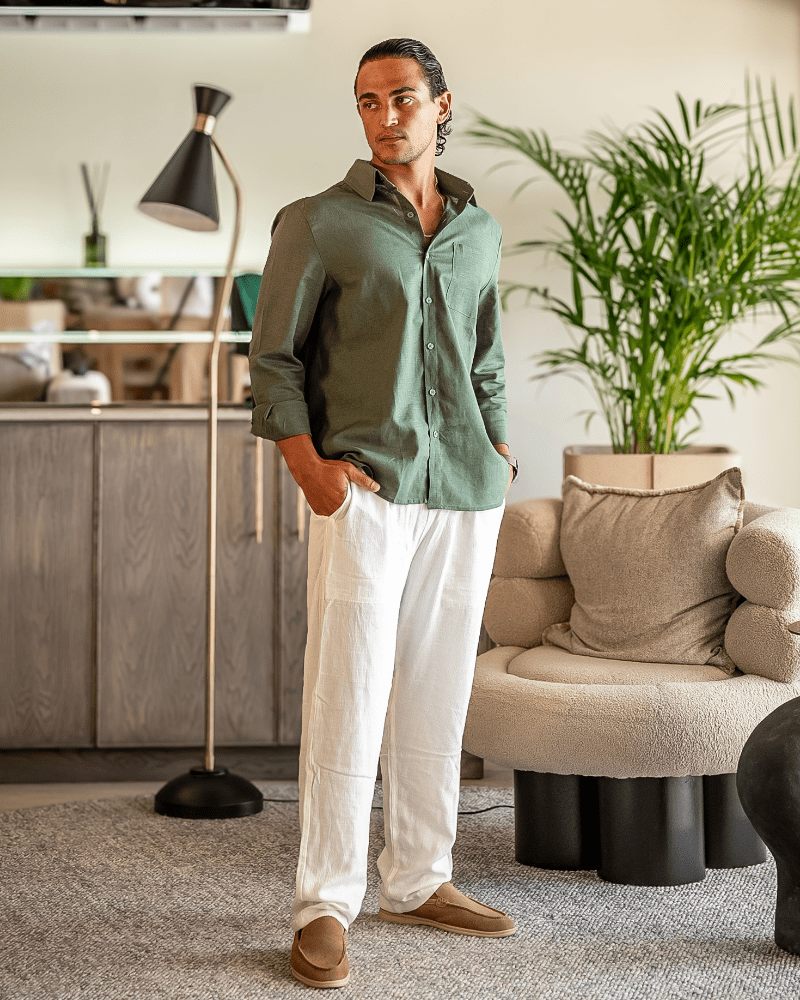 Old Money Linen Combo (Longsleeve) - Belfaire & Co.