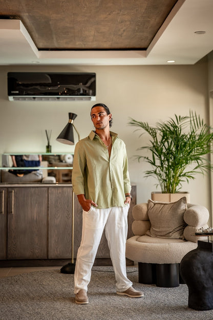 Old Money Linen Combo (Longsleeve) - Belfaire & Co.