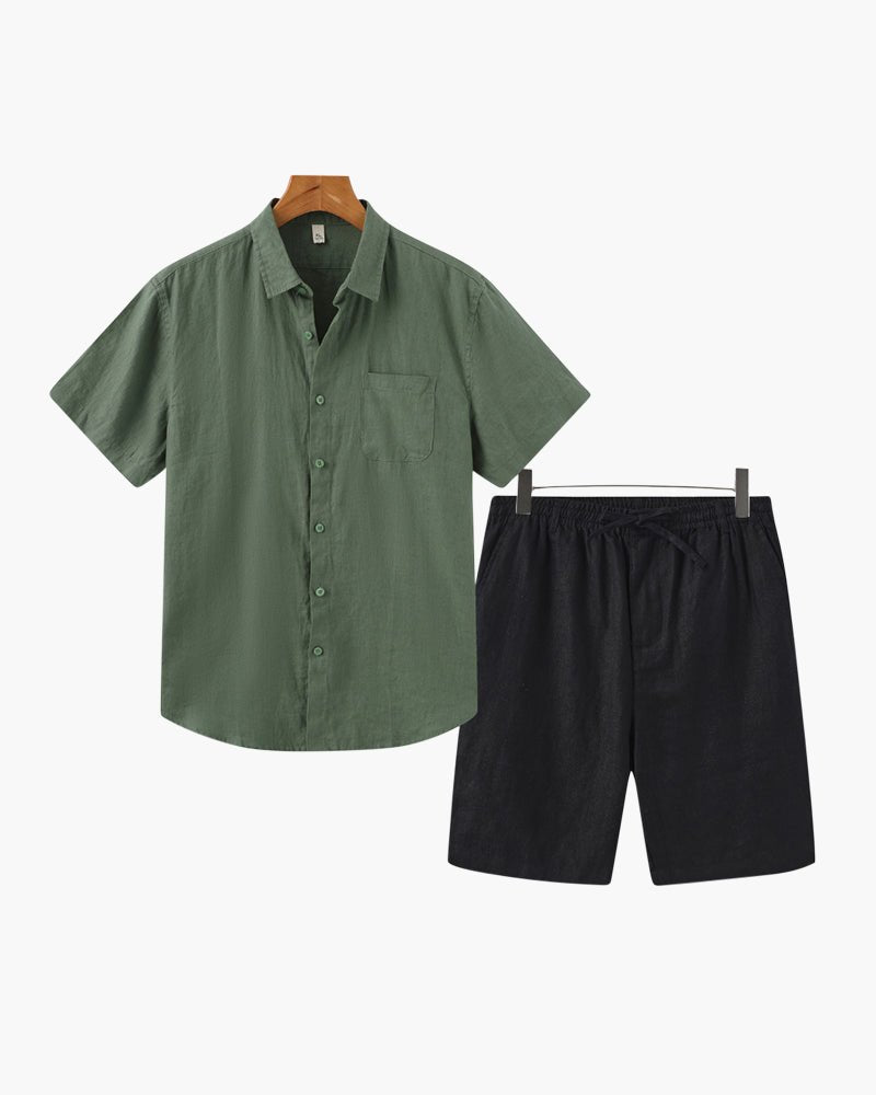 Old Money Linen Combo (Shorts) - Belfaire & Co.