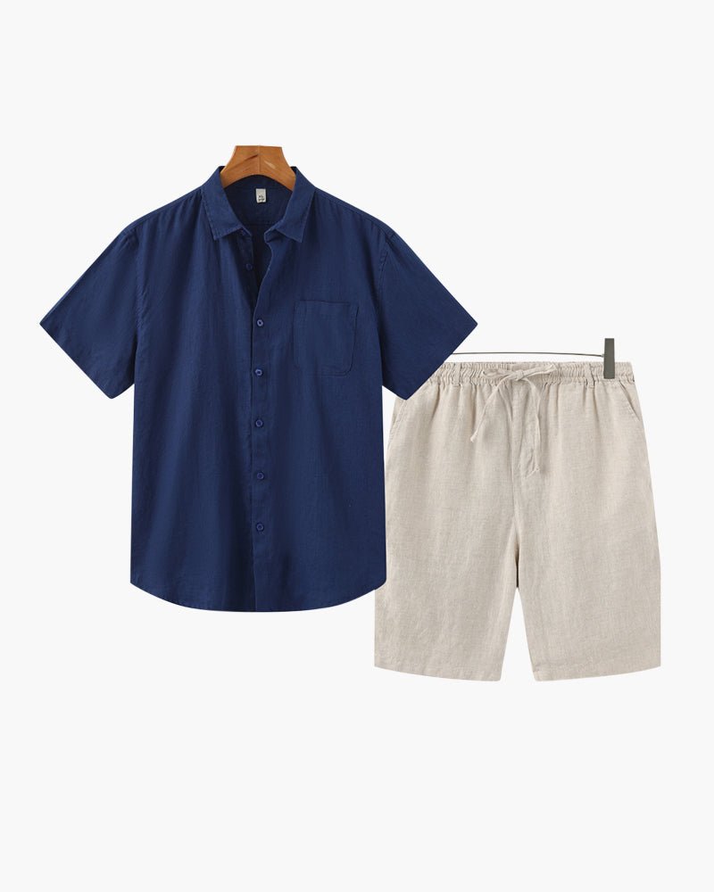 Old Money Linen Combo (Shorts) - Belfaire & Co.