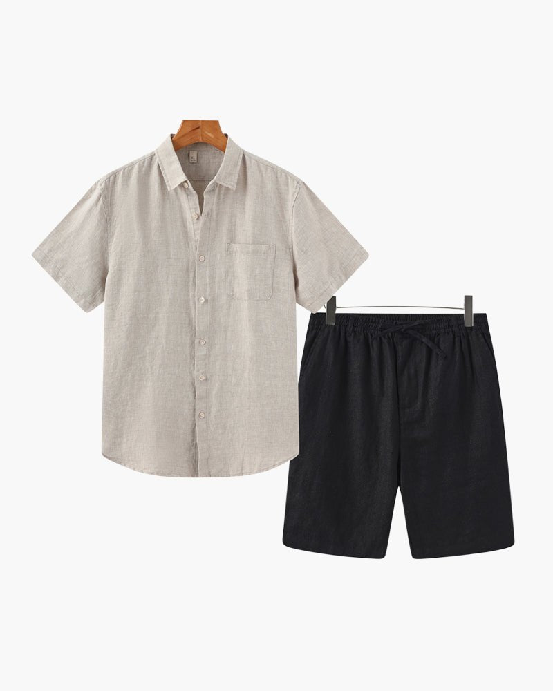 Old Money Linen Combo (Shorts) - Belfaire & Co.