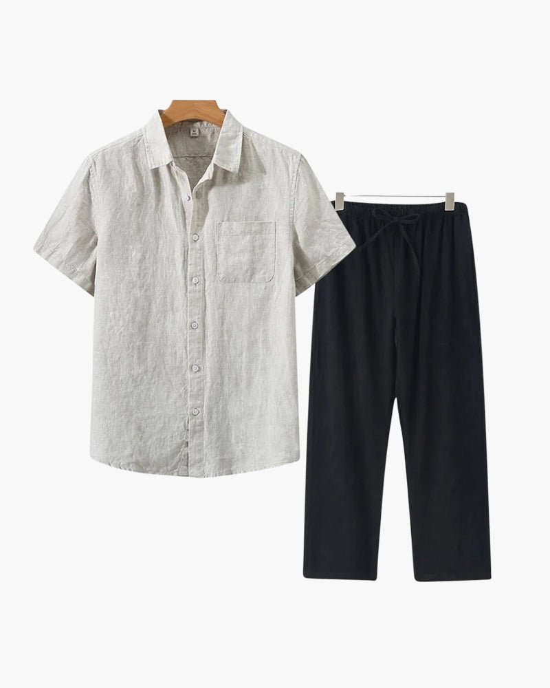 Old Money Linen Combo (Shortsleeve) - Belfaire & Co.