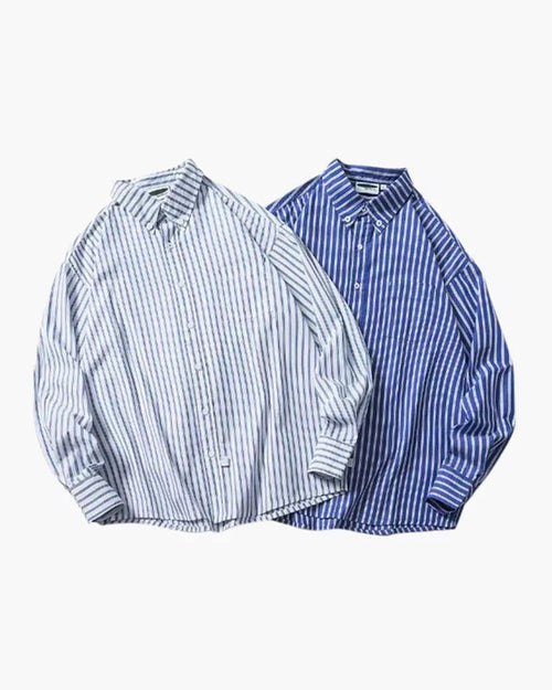 Oversized Striped Shirt - Belfaire & Co.