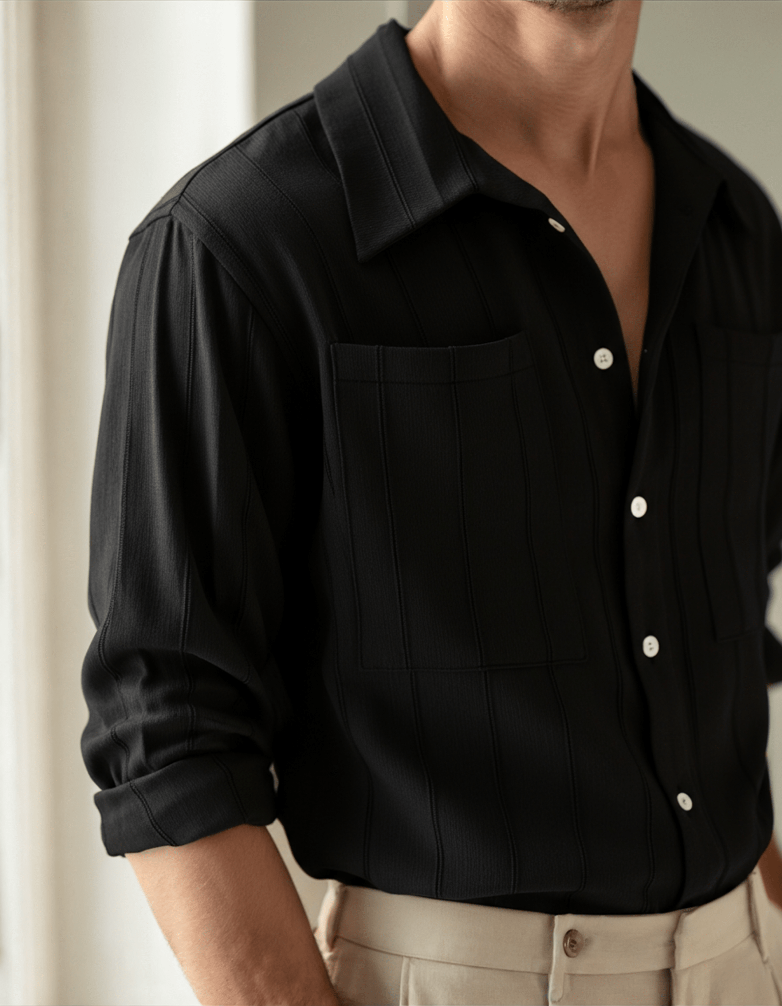 ST Tropez Ribbed Shirt - Belfaire & Co.