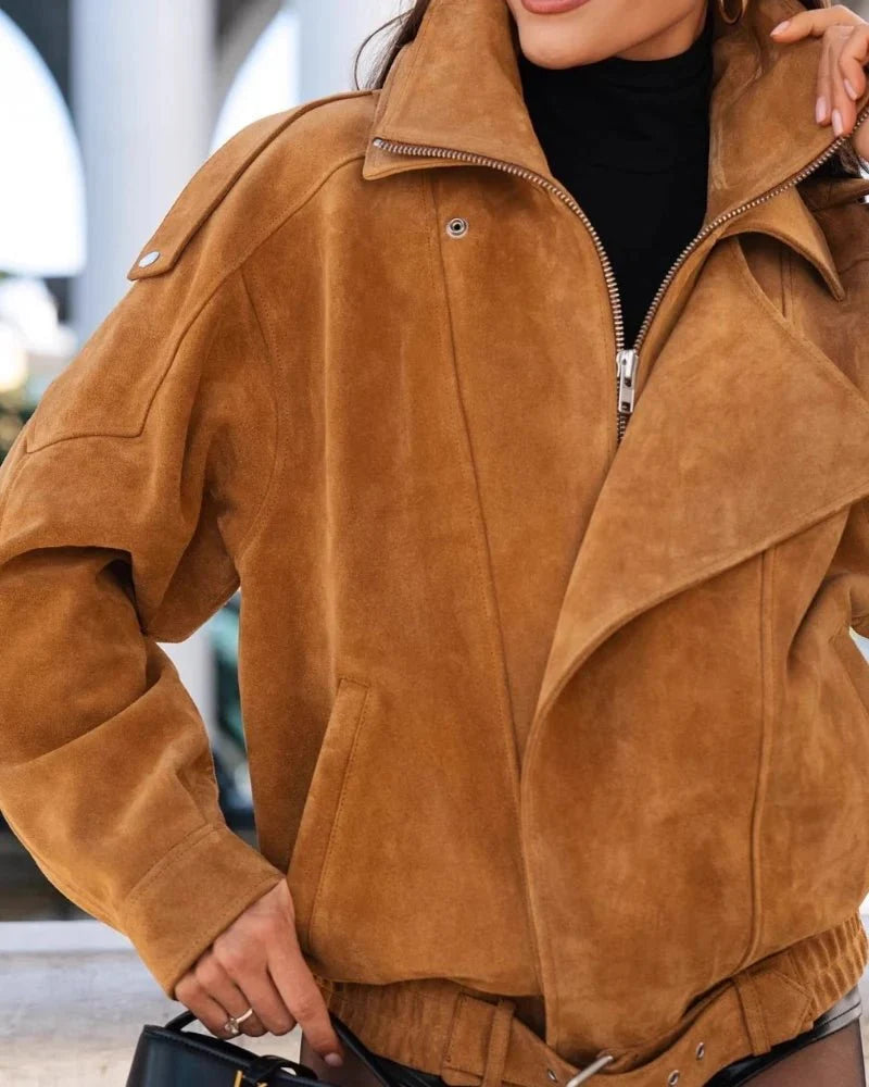 Vintage Suede Drape Jacket - Belfaire & Co.