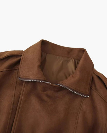 Vintage Suede Drape Jacket - Belfaire & Co.